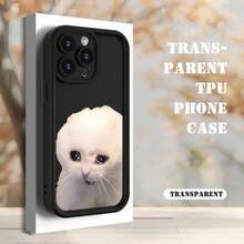 [Teléfono] Serie Animales Divertidos: Teléfono con diseño sencillo y moderno con temática triste y escalera en forma de ojo, con textura mate. Compatible con 17, 17 Pro Max, 17 Air, 16, 15, 14, 13, 12, 11, XS, XR, X, 8 Plus y Pro. Accesorio para teléfono, uso diario, minimalista. - Negro - Ver 6