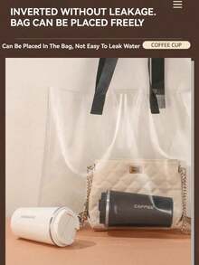 1pc380ml Travel Coffee Mug Insulated Coffee Cup, Stainless Steel Tumbler Cup, Reusable Tea Cup, Portable Water Bottle, Leakproof Lid, Keeps Drinks Hot Portable Insulated Coffee Cup, Stainless Steel Insulated Coffee Cup, Leak-Proof Insulated Coffee Cup, Large Capacity Insulated Coffee Cup, Simple Design Insulated Coffee Cup, Heat Insulation And Anti-Scald,