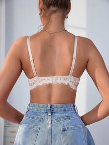 Peach Girl Pink Lace Padded Bra With Removable Straps, Comfortable Supportive Everyday Wear - Pink - View 4