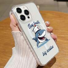 Funda para teléfono "Dientes Pequeños, Sonrisas Grandes" compatible con teléfonos ,  17,  16 Pro Max,  15 Pro Max,  13 y  12. Fabricada en TPU, ofrece protección contra golpes y caídas. Un regalo ideal para familiares, amigos, parejas y para Halloween. - transparente - Ver 6