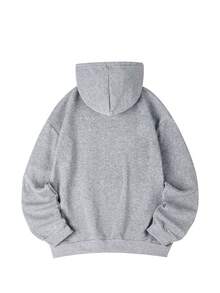 2pcs K-GLORY Men's Solid Color Casual Pullover Hoodies, Autumn/Winter - Multicolor - View 4
