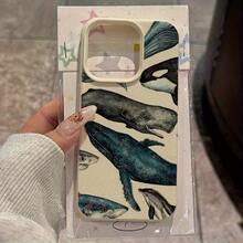 Una funda de teléfono personalizada, elegante y creativa, con textura de lichi y diseño retro de ballena, a prueba de golpes y protección contra caídas, resistente a las manchas y duradera, adecuada para  17/17 Pro/17 Pro Max/17 Air/ 16/16 Pro/16 Pro Max/16 Plus/ 15/15 Pro Max/15 Pro/15 Plus/ 14/14 Pro/14 Plus/14 Pro Max/ 13/13 Pro/13 Pro Max/12/12 Pro/12 Pro Max/11/11 Pro/11 Pro Max/XR/X/XS/XS Max. Es el regalo de cumpleaños perfecto para novias, novios, esposos, esposas, amigos o para uno mismo, innovador y a la moda, adecuado tanto para hombres como para mujeres - regalo de cumpleaños, regalo de vacaciones, regalo para parejas o novio/novia. - Multicolor 1679 - Ver 5