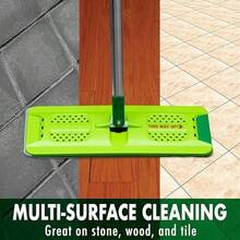 Rinse 'n Wring Mop And Bucket System With Microfiber Floor Mop For Hardwood Floors Wet Dry Cleaning Capability Dual Water Chambers For Clean And Dirty Water Separation Power Blades For Enhanced Scrubbing Includes 4 Replaceable Microfiber Pads For Efficient Home And Apartment Cleaning - màu xanh lá - Xem 4