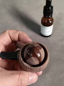 1 Set Handmade Car Diffuser Wooden Beads, Natural Black Walnut Color Car Fragrance Diffuser, Suitable For Car Air Vent, Car Fragrance Essential Oil Diffuser, No Fragrance Included - Multicolor - View 4