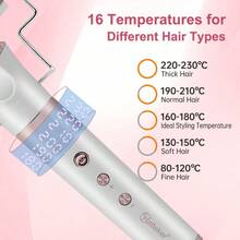 Hatteker Professional Iron Hair Curler Wave Curler LED Display Female Hair Straightener Hair Curler Tools Hairdressing Iron - EU C Type Plug(220-240V) - View 6