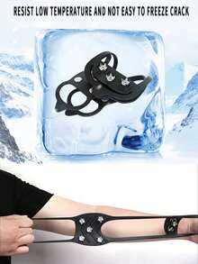 1双防滑鞋套，适用于户外徒步、雪地行走，成人男女通用