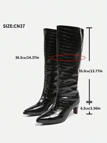 Giày bốt cao gót Kitten Heel bằng da lộn màu nâu mới cho mùa thu/đông, đa năng, giày cao gót Kitten Heel - màu đen - Xem 8