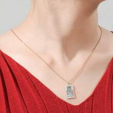 TEAMER Stainless Steel Tarot Cards Necklace Vintage Tarot Jewelry Good Luck Amulet Pendants For Women{Inchcolor_nameinch:InchSilver-THECHARIOTinch} - 銀色-THECHARIOT - 查看 3