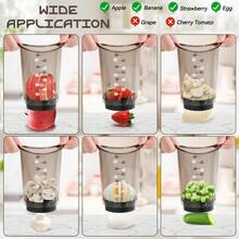 Multi-Function Vegetable And Fruit Dicer & Slicer Mushroom Dice & Strawberry Cup Slicer Fruit Pulp Scoop & Watermelon Mould Segmenter & Slicer Cup-Style Onion & Strawberry Cutter Three-In-One Manual Egg Cutter - Multicolor - View 2