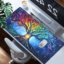 YUFZX Fashion Rainbow Tree Of Life Style Extended Mouse Pad, Large Gaming Desk Mat, Stylish Desk Decor And Protection Pad, Rubber Anti-Slip Edges, Multi-Sized, Perfect For Laptops, Desktop Gaming, Work, Home, Great Gift For Boys, Girls, Christmas And Halloween Gifts - Multicolor - View 6