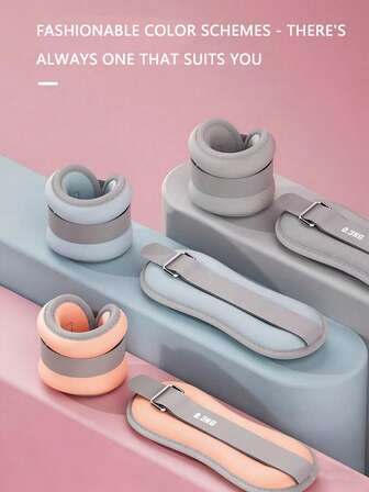 2 Adjustable Wristband Sandbags, Equipped With Hand-Tied Straps, For Strength Training Of The Legs And Wrists In Dancing (Weighing 0.5kg). Suitable For Dancing, Fitness And Strength Training, As Daily Exercise And Sports.