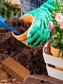 1/2/4/6/8/10pcs Compressed Coconut Fiber Bricks - High Nutrient Coconut Fiber Shell Matrix Covering, PEAT MOSS Soil Mixture, For Gardening, Seed Germination And Plant Growth, Suitable For Indoor And Outdoor Use, Indoor Planting Medium | Natural Appearance | High Nutrient Soil, Coconut Fiber Bricks - Natural Coconut Shell Bricks - View 3