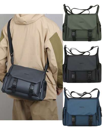 这款时尚的男女通用斜挎包采用优质皮革制成，有多种颜色可选。它配有可调节肩带和多个口袋，可收纳智能手机、小型平板电脑、水瓶、短钱包和雨伞等日常必需品。适合短途或长途旅行、购物、通勤和日常休闲使用。