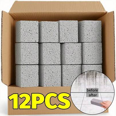 12/1pc Toilet Pumice Cleaning Stone – Bathroom Cleaning Stick For Removing Limescale, Rust, And Stains From Tiles, Sinks, And Bathtubs