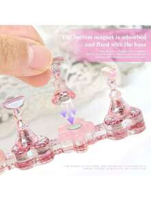 1 Piece Heart-Shaped Flower Base, Aurora Nail Care Stand, Nail Practice Stand, Personal Diy Photo Display Props, Tools, Nail Care Tools, Nail Care Supplies - Multicolor - View 4