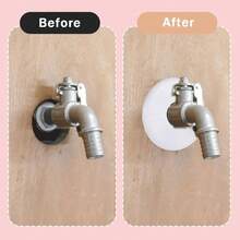 2Pcs Round Wall Split Flange, Plumbing Cover Plates Self - Adhesive Faucet Escutcheon Plate ABS Flange Cover Faucet Decoration Accessories 29mm Design - 最初的 - 查看 6