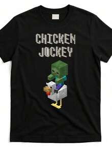 Chicken-Jockey-T-Shirt Men'S Short Sleeve Maruuma Men'S Birthday Gift Couple Unisex Retro DIY Comfortable Breathable Cotton Round Neck Short Sleeve Graphic Print T-Shirt,,Tops  Chicken Jockey T-Shirt - Retro Gaming Graphic Tee - Soft Unisex Cotton - Maruuma Birthday Gift For Gamers Matching Chicken Jockey Shirts - Min Ecraft Couple Tees - Maruuma DIY Design - Comfortable Cotton Gift Set Distressed Chicken Jockey Tee - Faded M Inecraft Design - Retro Unisex Cotton - Breathable Gamer Apparel Maruuma Birthday Gift Shirt - Minecra Ft Chicken Jockey Graphic - 100% Cotton Unisex Top - Gamer Present Idea Heavyweight Chicken Jockey Tee - 220GSM Soft Cotton - Durable Min Ecraft Design - Unisex Retro Gaming Top Camiseta De Chicken Jockey Minec Raft - Diseño Retro Maruuma - Algodón Holgado Unisex - Regalo Para Gamers Blank Chicken Jockey Shirt - Maruuma DIY Ready Tee - Unisex Cotton Canvas - Min Ecraft Fan Customizable Top - 黑色 - 查看 7