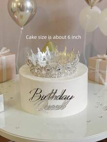 1pc/3pcs 5pcs "Birthday Queen" PMMA Cake Topper, Modern Letter Cake Decoration, Birthday Party Cake Decor Gift, Cake Decoration, Cake Topper Decor, Baking Decor, Baking Supplies, Cake Supplies, Kitchen Essentials, Holiday Gift - Silver - View 3