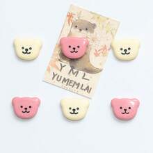 6 buc/set magneți de frigider cu ursuleți drăguți, autocolante pentru tablă albă cu ursuleți roz, decor pentru casă și bucătărie