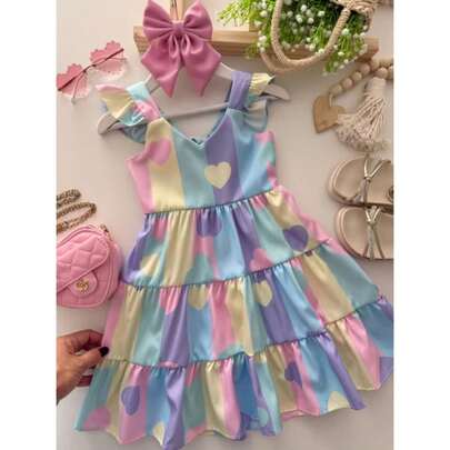 Vestido infantil Menina Festas Premium Soltinho Confortável Verão Moda Fashion