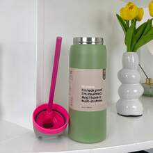 32OZ New Insulated Stainless Steel Water Bottle With Straw For Sports, Travel, And School Sports Water Bottle - Xanh lá cây-32oz - Xem 1