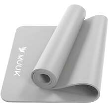 MUUK FITNESS Tapete de Yoga Foamy Antideslizante 150 x 59 cm | Esterilla Ligera de 8 mm con Correa de Transporte| Almohadilla para Rodillas y Codos | Material EVA Resistente, Ligero y Cómodo | Ideal para Ejercicio en Casa, Gimnasio, Parque, Viajes, Meditación y Estiramientos - Gris Claro - Ver 11