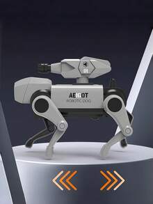 遥控机器狗互动玩具，儿童电子宠物礼物，STEM互动宠物，智能逼真机器狗玩具，生日和圣诞礼物 - 淺灰色 - 查看 9