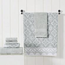 Modern Threads 6 Piece Set 2 Bath Towels 2 Hand Towels 2 Washcloths Yarn Dyed Jacquard Solid Towel Set Charlize Dark Sage - DarkSage - View 2