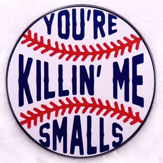 Baseball Metal Badge, Sarcastic Humorous Brooch, Fashion Clothing Accessory
