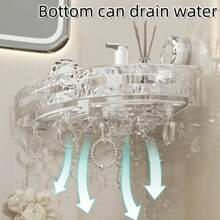 Kệ góc nhựa PET trong suốt chống thấm nước có móc hút, hoàn thiện mờ, kệ treo tường phòng tắm, có lực hút mạnh dùng cho phòng tắm, phòng ngủ, phòng học, nhà bếp - Nhiều màu - Xem 11