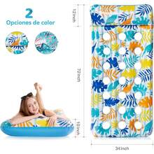 Flotador Inflable De La Piscina,Colchón De Aire De La Playa,Hamaca del Agua Conveniente para Los Adultos,Partido De La Piscina,Playa,Al Aire Libre (74 Pulgadas X 34 Pulgadas) (Azul y Amarillo) - 1 - Ver 6