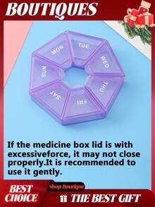 5pcs Weekly Pill Organizer, Pill Box, Pill Box 7 Day, 7 Day Pill Box, Portable Travel Pill Box