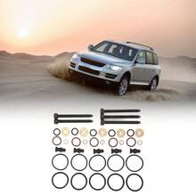 Audi Fuel Injector Seal Repair Kit - 5-Piece Set, Including Bolts, For Reliable Performance.
