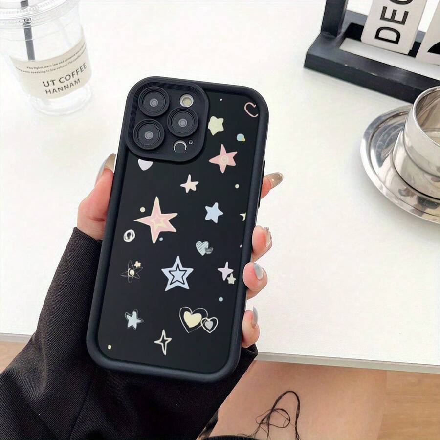 [Teléfono] Teléfono móvil único con escalera de ojos, moderno y completo, antideslizante y anticaída, TPU suave compatible con la serie 11 12 13 14 15 16 Pro Pro Plus: nuevo teléfono móvil de moda y diseño - Colores mixtos 1 - Ver 1