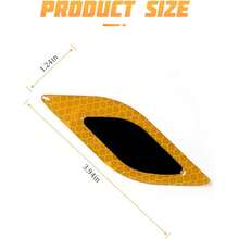 FCV 6片装强力反光条贴纸，适用于汽车引擎盖、保险杠等，3D安全夜间可见度警示保护贴花，碳纤维防刮贴纸，通用型，适用于车辆、卡车、SUV