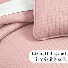 Full/Queen Quilt Bedding Set, Microfiber Quilts Queen Size, Coverlet, Stain & Pet Hair Resistant Bedding, Full Size Bedspread With 2 Pillow Shams, Bone, 2025 - 17 - 淡粉紅色 - 查看 7