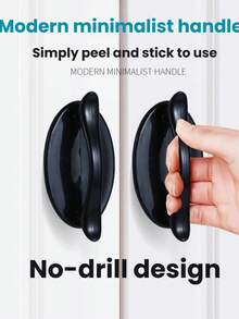 Dispozitiv versatil pentru ridicarea capacului de toaletă - adaugă stil și funcționalitate ușilor, ferestrelor, dulapurilor și frigiderului. Glisează ușor, nu mai lasă amprente pe ferestre, potrivit pentru ferestre, uși, sertare și alte piese de mobilier. Ajutor prin împingere și tragere, design pentru ferestre, ușa glisantă fără mâner, este și o decorațiune interioară excelentă pentru casa ta. Ușor de instalat, nu necesită lipici pentru acest produs. Atracție magnetică puternică. (Livrare aleatorie a stilurilor)