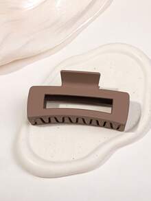 1pc/4pcs Set Minimalist Coffee Color Matte Large 10.5cm Square Hair Claw Claw Clips Hair Clips Hair Jaw Clip Hair Clamps Hair Clutch Hair Catcher Clip, School Stuff, College Fall Winter Hair Accessories For Women For Vacation Outfits Woman - Multicolor - View 11