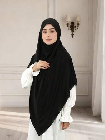 1pc Women's Chador Hijab, Simple Wrap Around Instant Hijab Abaya Accessories Women Veil Soft Comfortable
