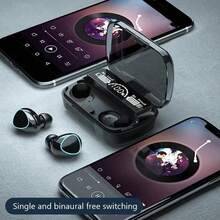 M10 TWS Fone Bluetooth Headphones With Mic Earbuds Charger Box Wireless Earphones LED Display Wireless Bluetooth Headset - Black - View 4