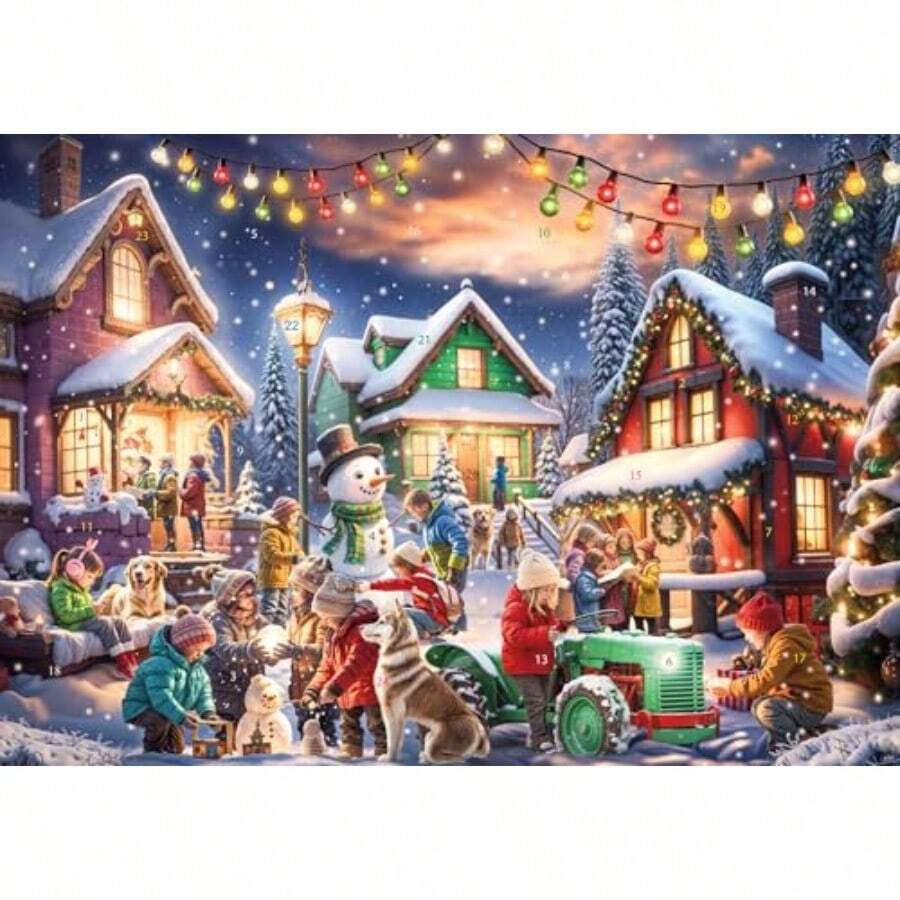Christmas Countdown CalendarYuletide Village Advent Calendar Christmas
