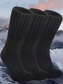 1/3/5/10 Paar Herren Extra Dicke Aufgerüstete Thermische Winter Socken Set - Bequem Weich Warme Fleece Socken Weihnachtsgeschenk für Papa, Unisex, Geeignet für Kaltes Wetter, Dunkelgraue Winter Socken, Dick & Warm Feuchtigkeitsableitend Lässig Socken, Geeignet für Ganzjährige Nutzung, Kuschelige Socken