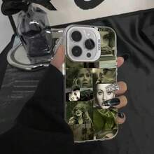 Funda de teléfono compatible Singer A- Adele 17,16,15,14,13,12,11,Pro,Max,Plus, cubierta blanca mate resistente a los golpes - Z2 - Ver 2