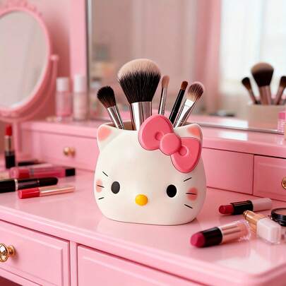 SANRIO 1 pieza/2 piezas Organizador de escritorio con soporte para bolígrafos de  , almacenamiento decorativo de escritorio, soporte para brochas de maquillaje, adecuado para uso diario, regalo perfecto