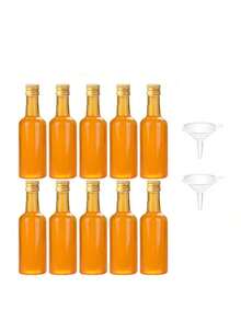 1/2/5/10pcs Mini Liquor Bottles,0.83oz 1.7oz 3.3oz Plastic Empty Miniature Bottle With Golden Cover Screw Caps, Small Shot Bottles, Drink Containers Wine Bottles Reusable Empty Spirit Bottle Juice Bottles Alcohol Bottles Sauce Bottles, Available In A Variety Of Colors And Sizes, For Weddings Parties, Christmas Day Party Supplies Perfect For Bathroom Travel, Outdoor Camping, Wedding Parties And Business Travel, Easy To Carry - Nhiều màu - Xem 3