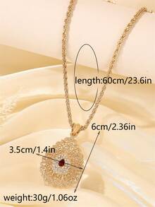 1 Set de Joyería de Moda para Mujer - Collar, Aretes, Broche Conjunto de 3 Piezas, Traje de Boda para Mujer, Accesorios para Vestido de Fiesta, Accesorios para Bata de Mujer - Multicolor - Ver 7