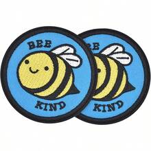 2pcs Iron On Patches Clothing – Kind Theme Embroidered Iron On Patches Clothes, Backpacks, Jeans, Shirt,, Dress, Hat, Bag, Custom Decoration - Oh Honey - View 9