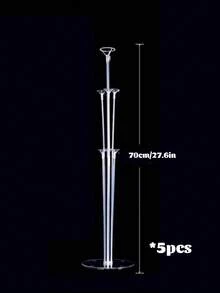 10 件透明亚克力桌面气球支架套件，27.5 英寸气球棒支架带底座，适用于桌面中心派对装饰、迎婴派对、性别揭晓仪式、圣诞派对装饰架（不含气球） - 彩色 - 查看 16