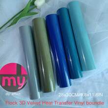 1PC Flock 3D Velvet Heat Transfer Vinyl - Multicolor - View 39