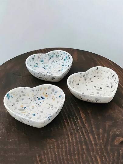 DIY Heart Shaped Dish Jewelry Tray Silicone Mold, Handmade Soap Stone Plaster Mold, Epoxy Resin Casting Mold For Home Decor